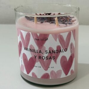 Vela en Vaso (Corazón)